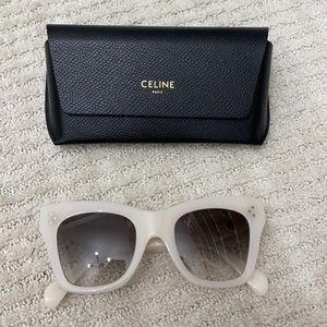 Celine white cat eye sunglasses
